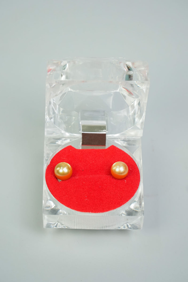 South Sea Pearl Golden Stud Earrings Kultura Filipino Support Local