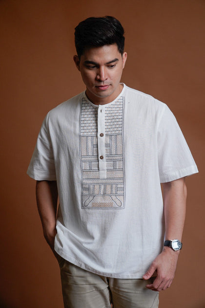 filipino dress traditional Ethnic Weave Filipiniana Dress - Bella main image 0