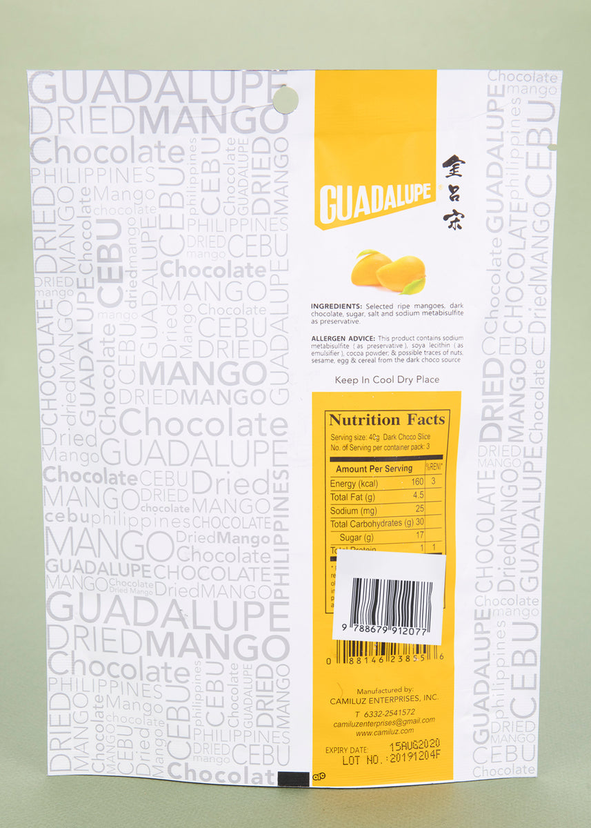 Guadalupe Dried Mango Slices Dipped in Dark Chocolate Pouch Kultura