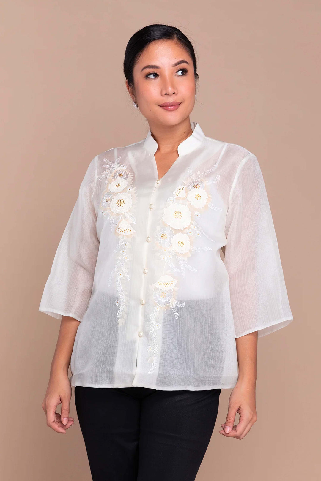 filipino dress shirt Jusilyn Barong Tagalog 2081 (Size: Small) line for the new size you want in replacement Barong Tagalog for Sale |