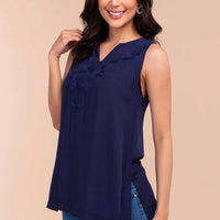 Islas Filipinas Women's Rayon Silk Blouse in Blue