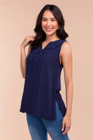 Islas Filipinas Women's Rayon Silk Blouse in Blue