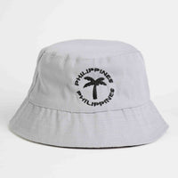 Reversible Bucket Hat with Palm Tree Embroidery