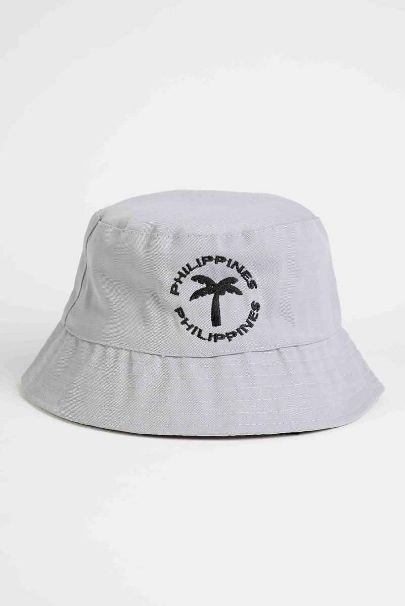 Reversible Bucket Hat with Palm Tree Embroidery – Kultura Filipino ...