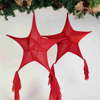 Handcrafted Foldable Christmas Parol in Red