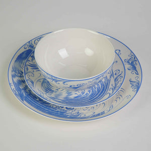 Sarimanok Dinner and Salad Plates with Bowls Set of 4