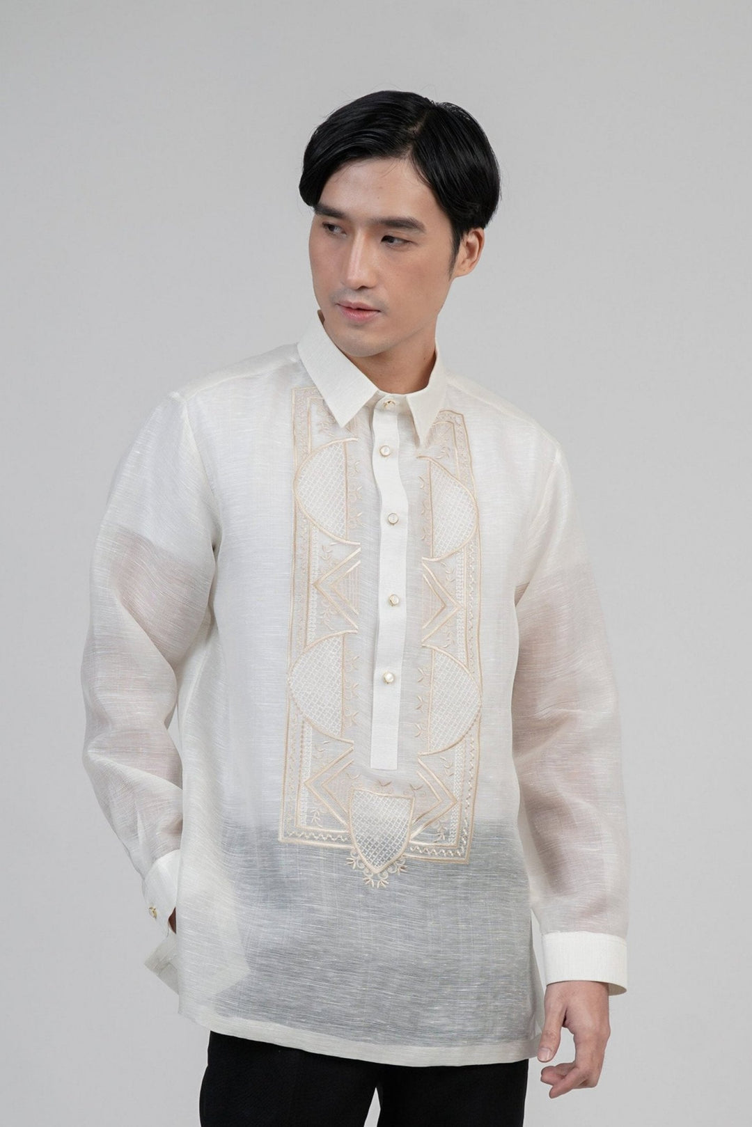 barong dress shirt Men's Linen Silk Alessandro Barong Filipino
