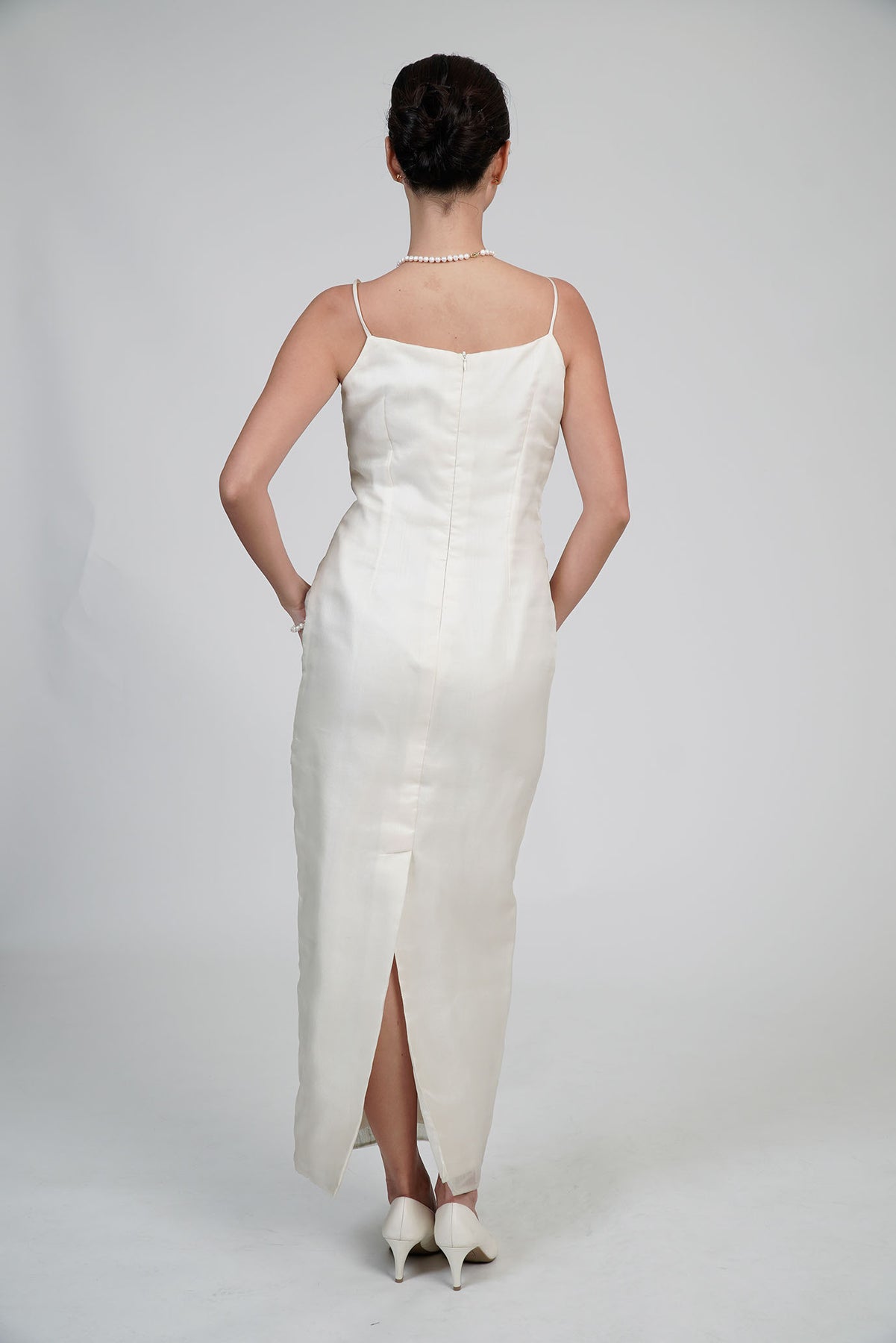 Women's Silk Cocoon Hand Painted Flowers Spaghetti Gown | Kultura ...