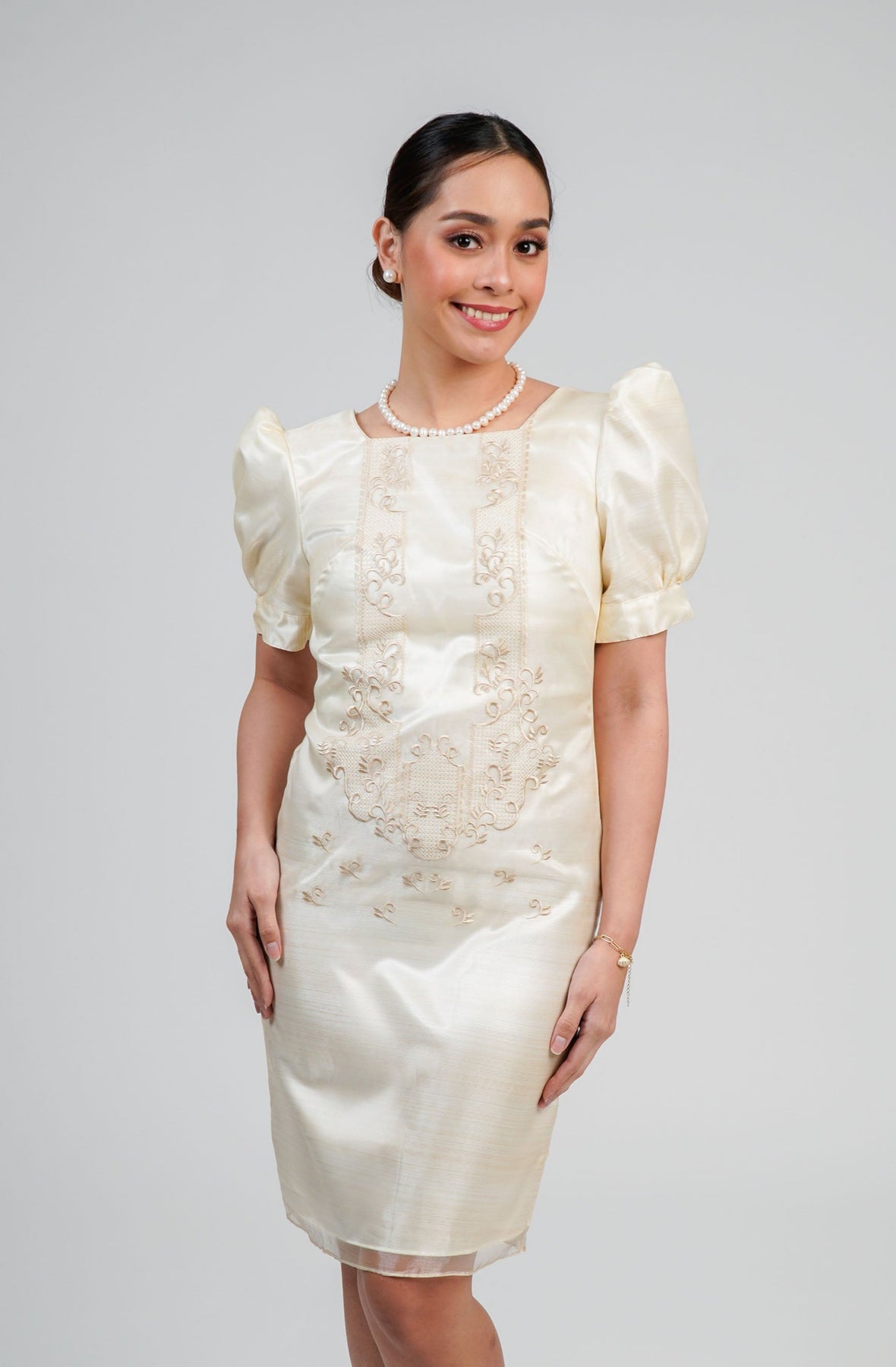 Women's Honeylet Organza Dress in Natural