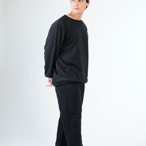 Athleisure Cropped Sweatpants in Black