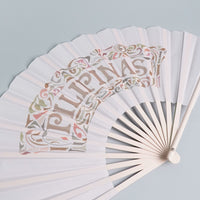 Big Fan with Pilipinas Print in White