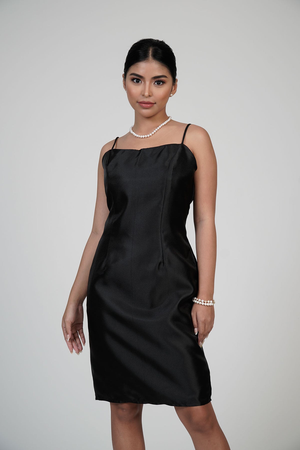 Women's Spaghetti Strap Dress in Black | Kultura Filipino S Women's Spaghetti Strap Dress in Black | Kultura Filipino S