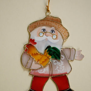 Christmas Ornament Filipino Santa with Manok