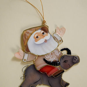 Christmas Ornament Filipino Santa with Kalabaw