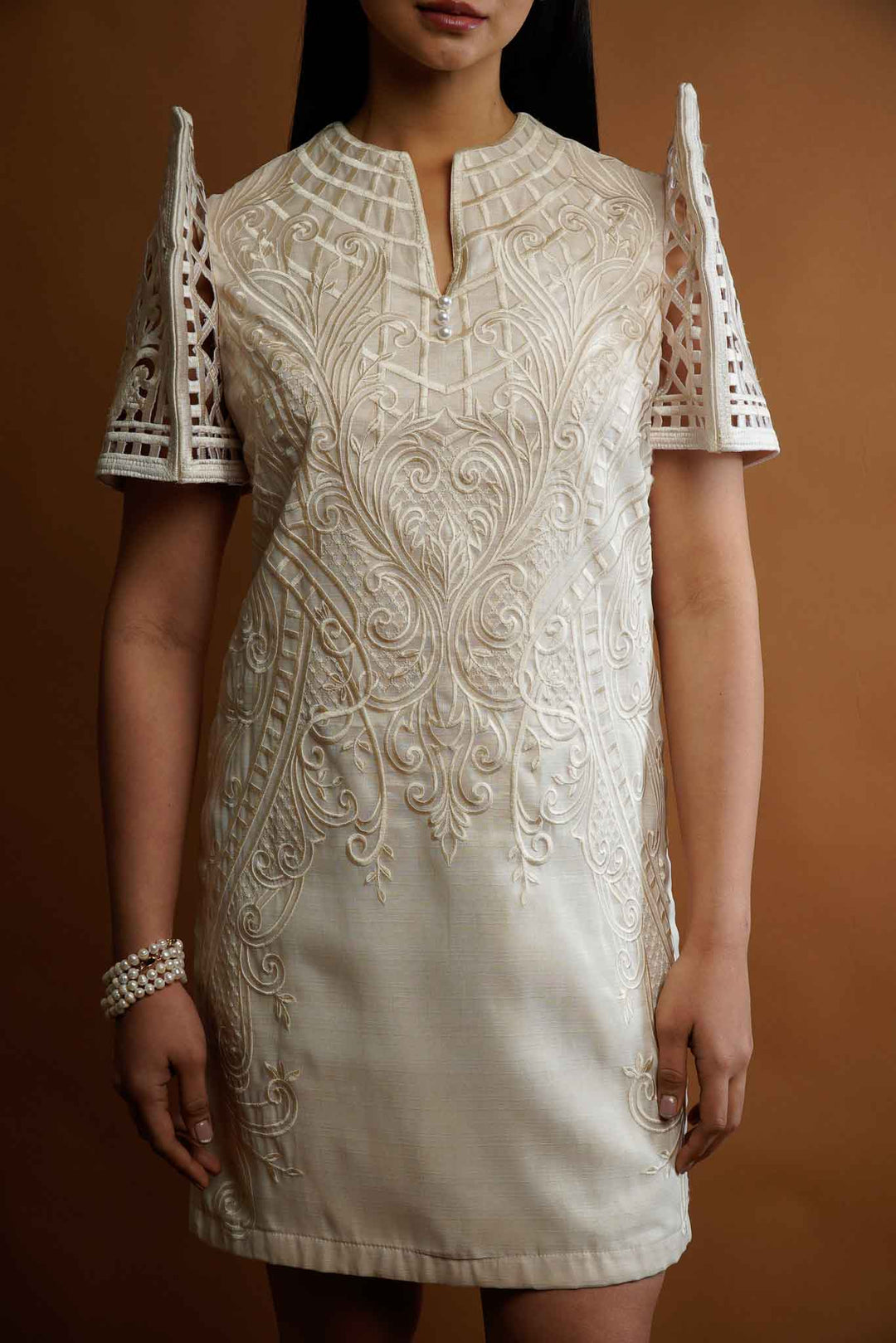 embroidered filipiniana dress Filipiniana Maria Clara Traditional Dress Embroidered Bea Andrea Size 2XL/XXL