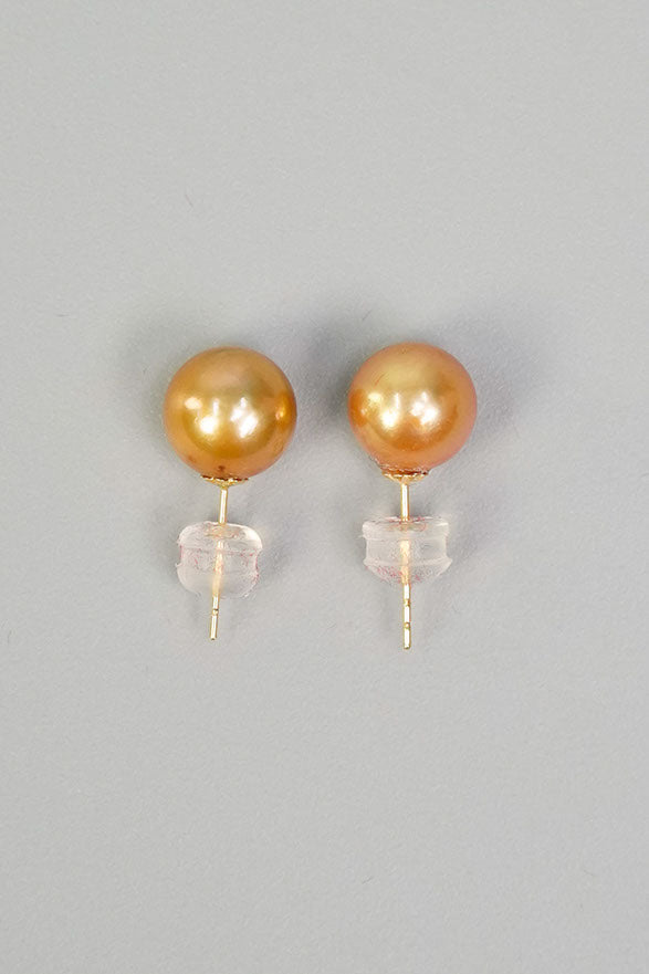 South Sea Pearl Golden Stud Earrings Kultura Filipino Support Local