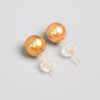 South Sea Pearl Golden Stud Earrings