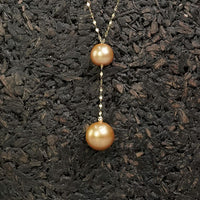 South Sea Golden Pendant Pearl in 18K Yellow Gold Setting