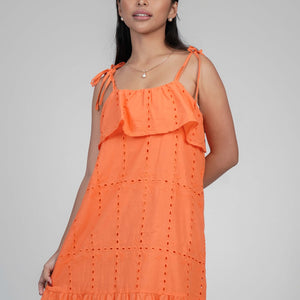 Women's Strappy Eyelet Maxi Dress