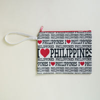 I Heart Philippines Canvas Pouch with Wristlet