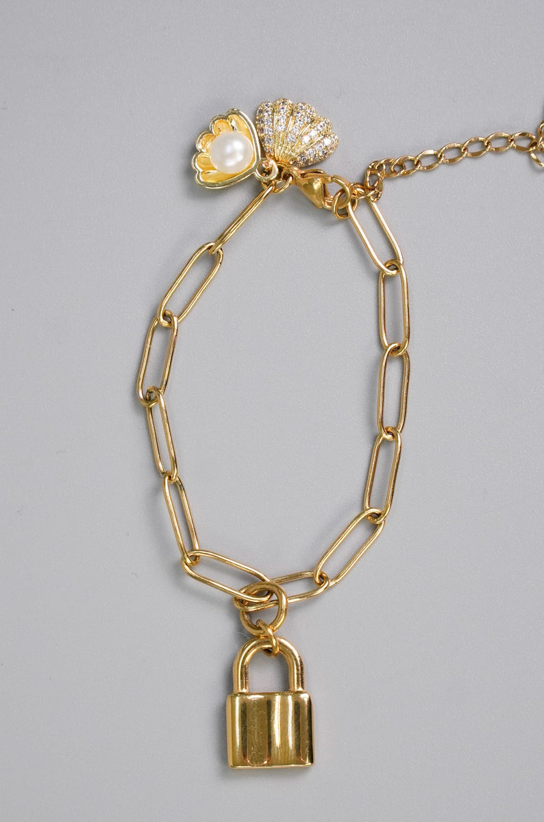 Clam and Pearl Charm Bracelet – Kultura Filipino | Support Local