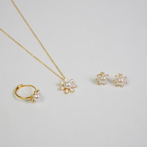 3 in 1 Freshwater Flower Pearls Set