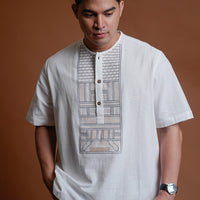 Men's Baler Round Neck Top in White