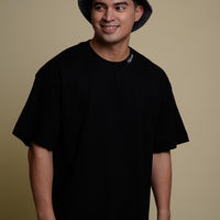 Men's Pilipinas Boxy Knitted Shirt in Black