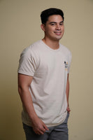 Men's Good Things Take time Graphic Tee in Beige