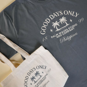 Men's Good Days Only Graphic tee with Pouch in Gray