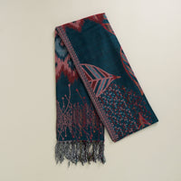 Pashmina Shawl with Ethnic Pattern and Foliage