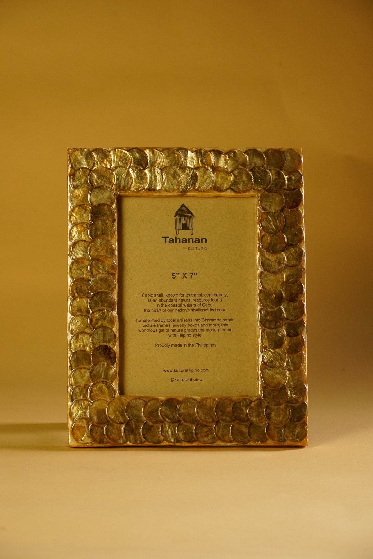 Capul Photo Frame Design Capiz Picture Frame 5X7 – Kultura Filipino | Support Local