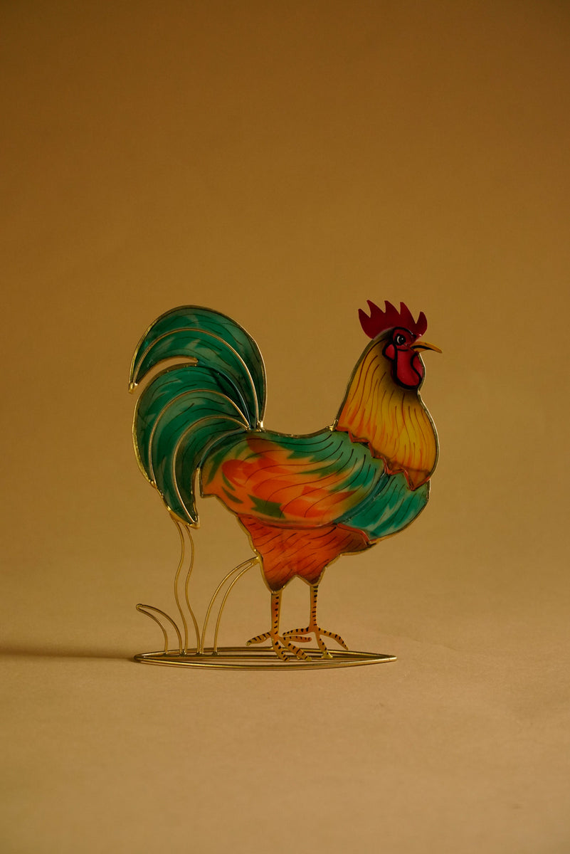 Wired Capiz Table Decor Rooster – Kultura Filipino | Support Local