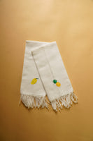 Tea Towel Pineapple Mango Embroidery Set of 2