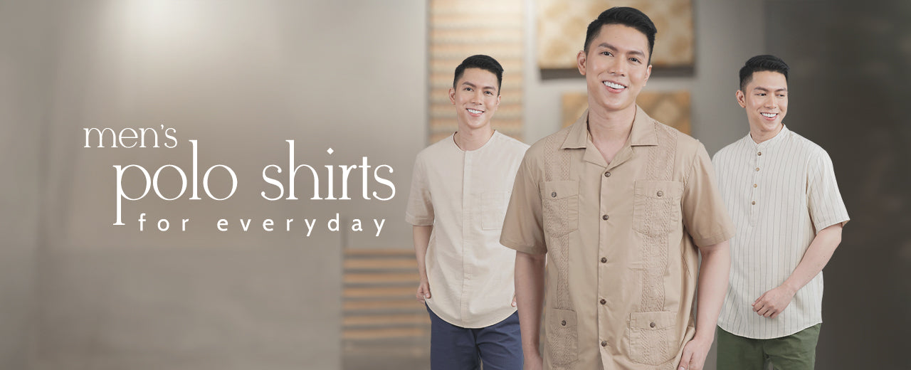 Shop Mens Everyday Casual Polo Shirts, Modern Barong