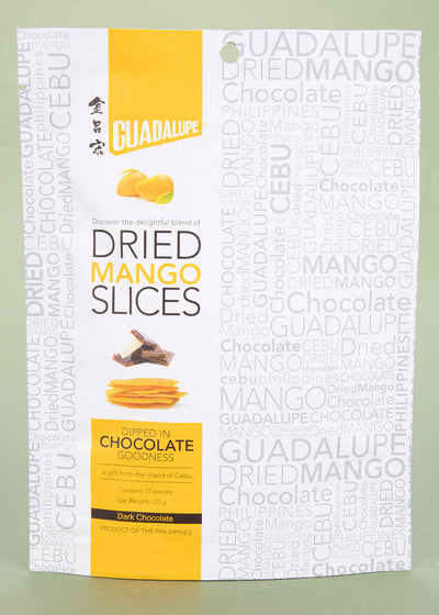 Dried Mango Slices Dipped in Dark Chocolate Pouch - Kultura Filipino | Support Local