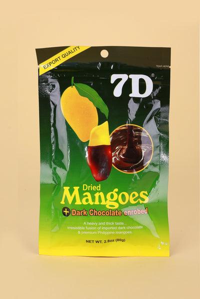 Dried Mangoes Dark Chocolate Enrobed 80 Grams - Kultura Filipino | Support Local