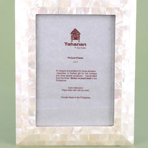 White Mother of Pearl Picture Frame 5x7