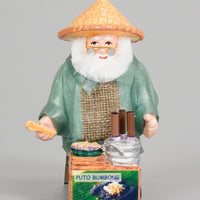 Filipino Santa with Puto Bumbong Christmas Ornament