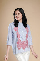Women's Linen Embroidered Long-sleeved Barong