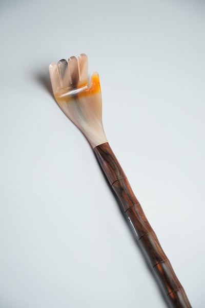 White Carahorn Wooden Handle Back Scratcher - Kultura Filipino | Support Local