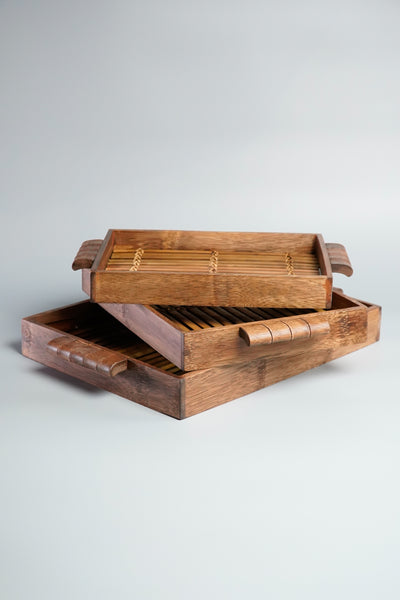 Large Bamboo Tray with Handle - Kultura Filipino | Support Local