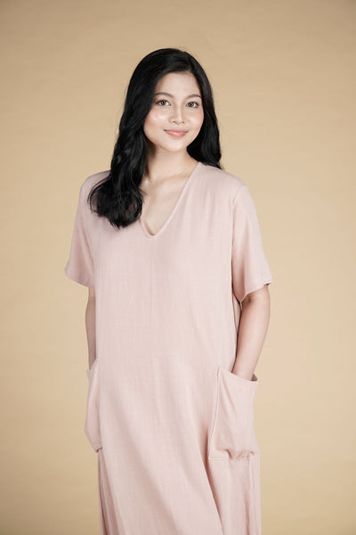 Tropiko Women's Linen Maxi Dress With Pockets - Kultura Filipino | Support Local