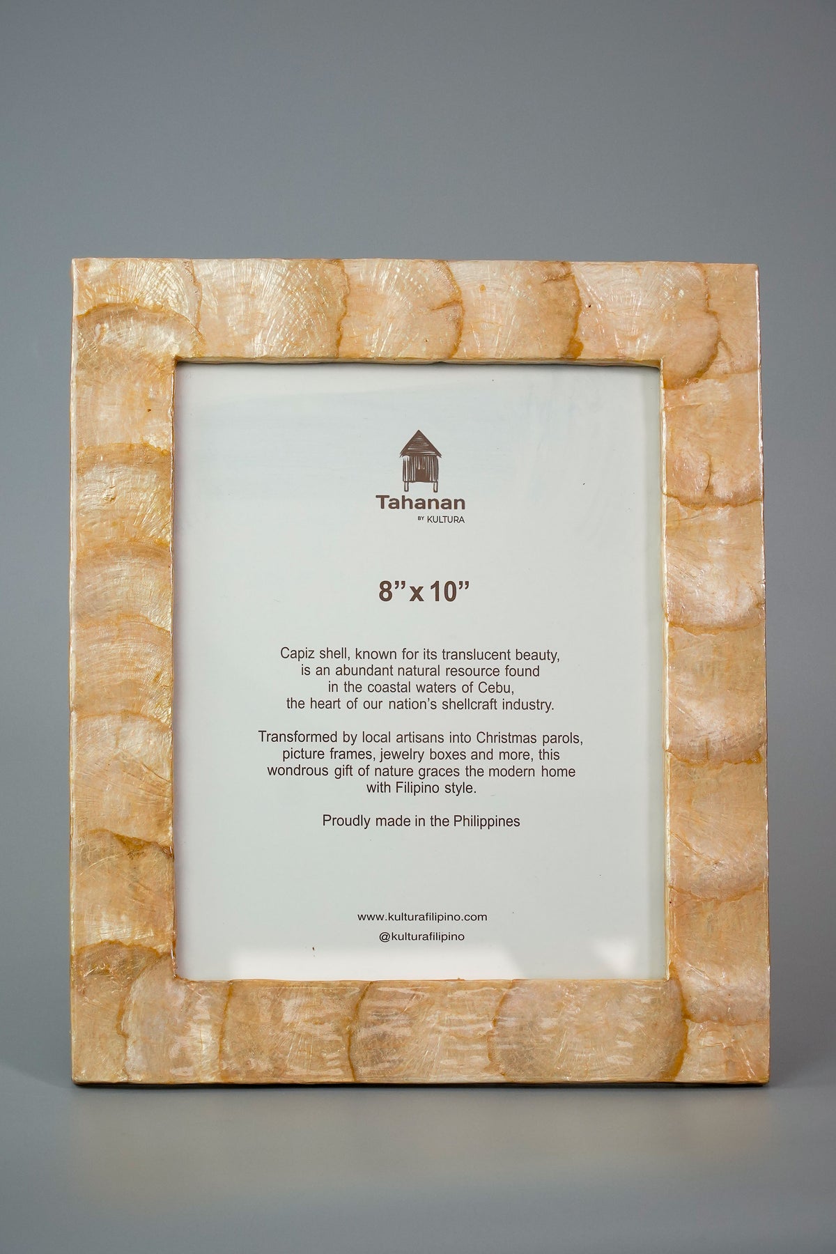 Smoked Capiz Picture Frame in Gold 8 x 10 – Kultura Filipino | Support ...
