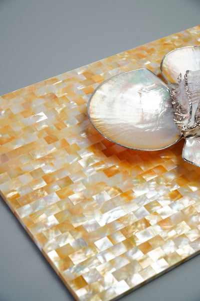 Rectangle Mother of Pearl Placemat - Kultura Filipino | Support Local