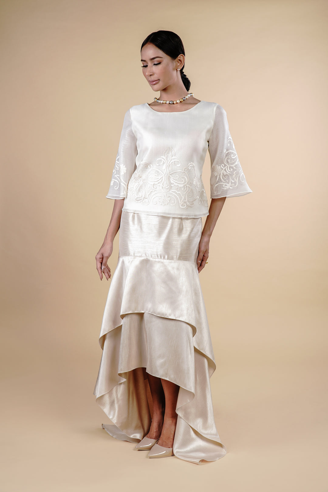 frock bridesmaid dresses DIY Grey Jersey Convertible A-line Long Charming Wedding Party Bridesm   Wish Gown
