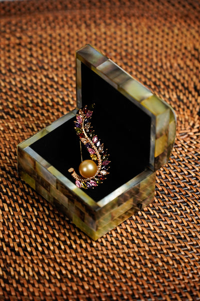 Small Laminated Sentigold Design Jewelry Box - Kultura Filipino | Support Local