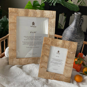 Smoked Capiz Picture Frame in Gold 8 x 10
