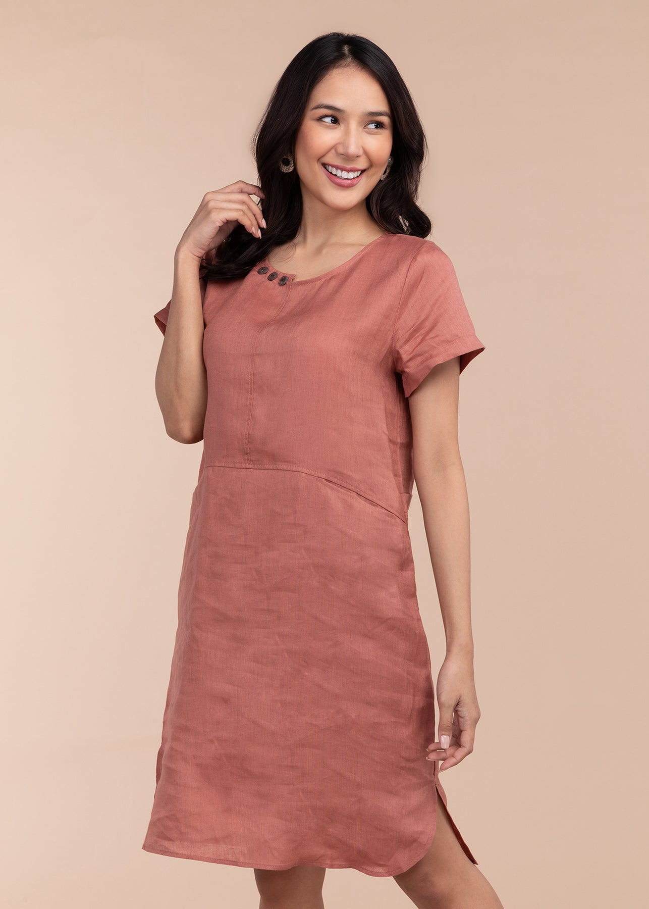 linen dress philippines Long Linen Dress BORACAY in Mist green