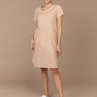 Women's Linen Dress with Front Pockets